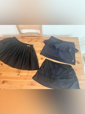 Set of 3 small (size 6) tennis skirts with undershorts.